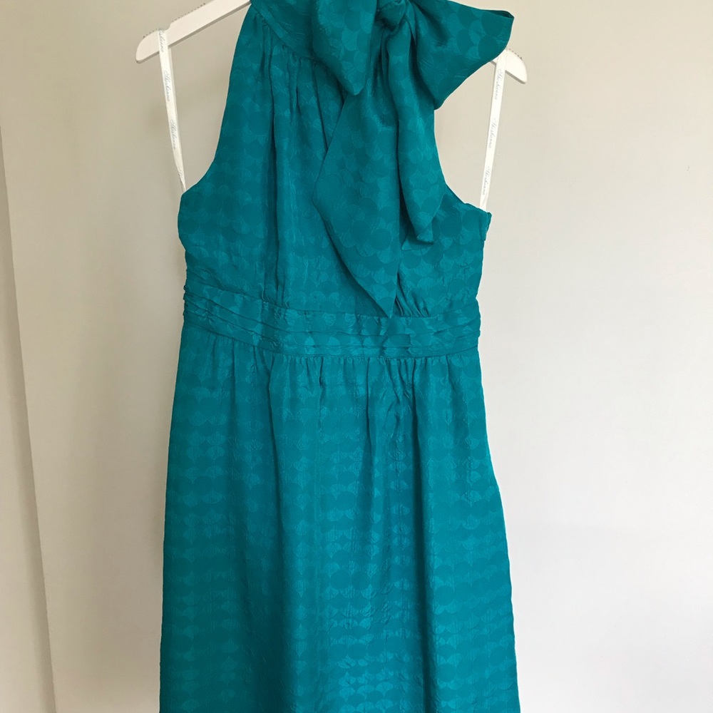 Shoshana (100 percent Silk) tie neck dress